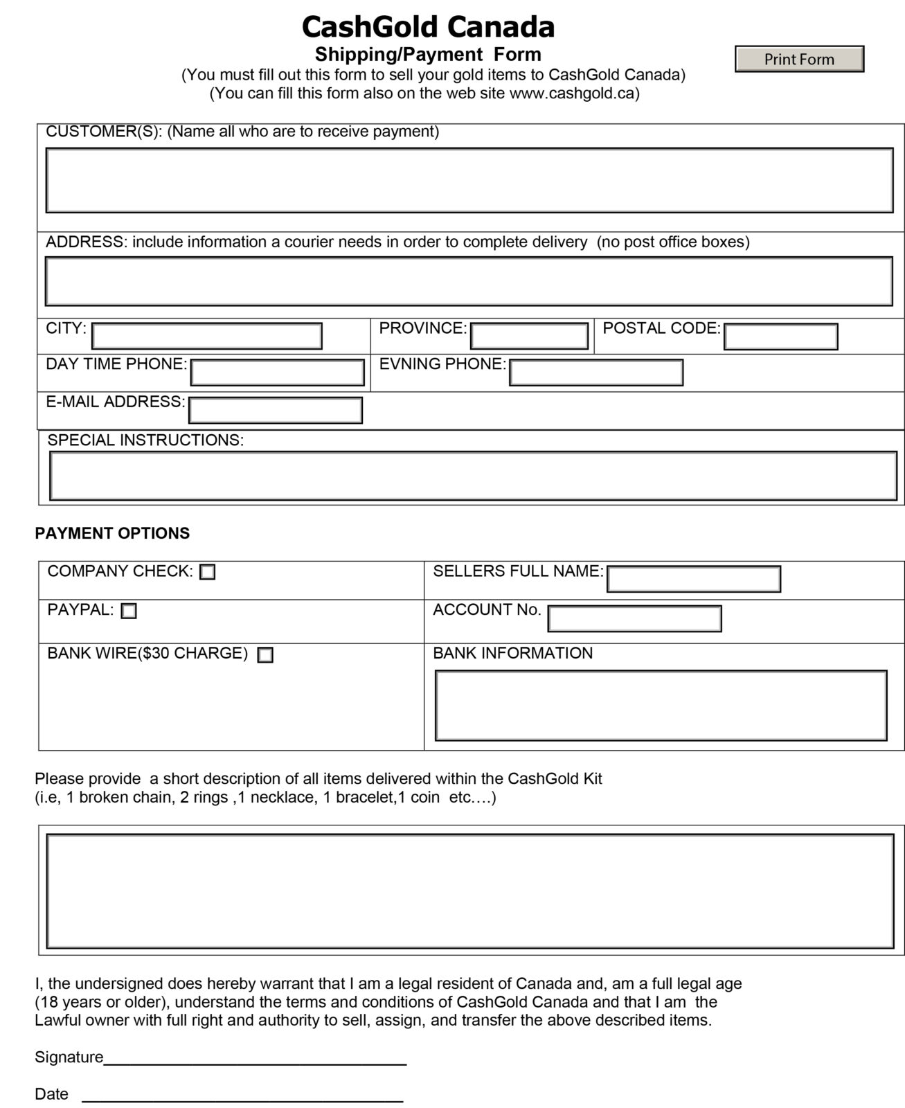 Microsoft Word - shipping payment form cashgoldpaul